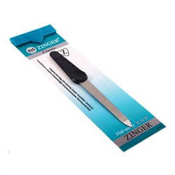 Zinger Пилка для ногтей металлическая / Classic F-5 emb. logo №3, черный, 12,7 см 1255