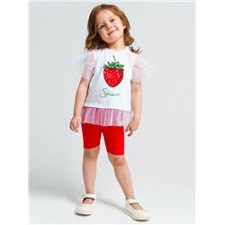 Комплект детский трикотажный для девочек: фуфайка (футболка), брюки (легинсы)