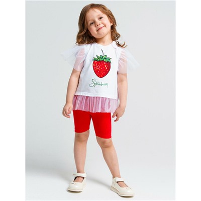 Комплект детский трикотажный для девочек: фуфайка (футболка), брюки (легинсы)