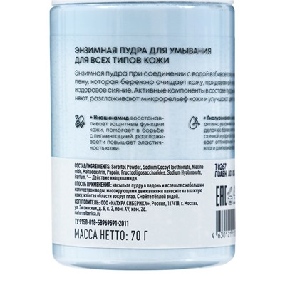 Энзимная пудра для умывания для всех типов кожи NS Lab Biome Hydration, 70 г