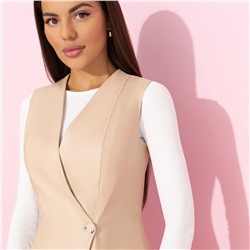 Жилет из экокожи, Откровенно стильная (беж)