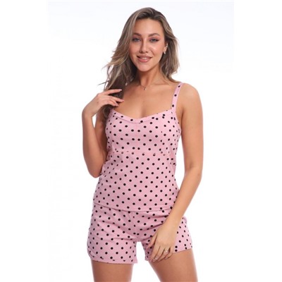 Пижама с шортами Лето 046 (Розовый)