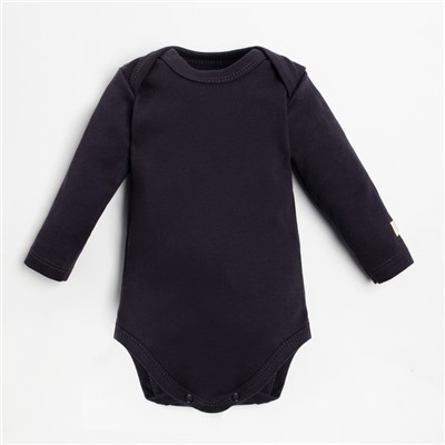 Боди детское «Крошка Я» BASIC LINE, рост 62-68 см, тёмно-серое