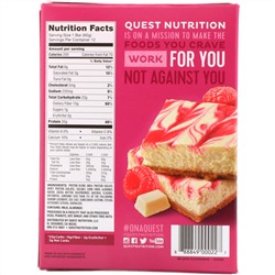 Quest Nutrition, Белковый батончик Quest, белый шоколад с малиной, 12 батончиков, 2,12 унц. (60 г) каждый
