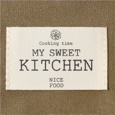 Дорожка Этель ECO, цвет оливковый, 40×136/±6 см, 70% хл, 30% лён, 190 г/м²