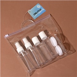 Набор для хранения, в чехле, 8 предметов, белый, прозрачный