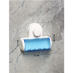 Держатель для зубных щёток на вакуумной присоске Доляна «Белая коллекция», 12×4.5×10.5 см