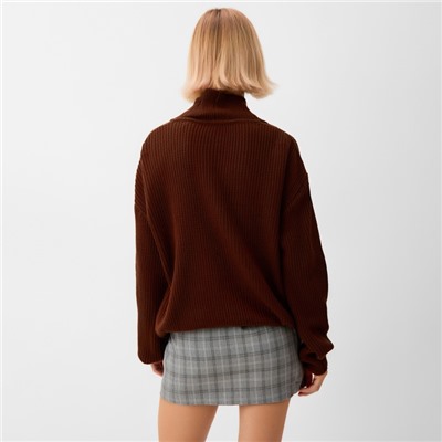 Кардиган на пуговицах женский MINAKU: Casual Collection, цвет шоколад, размер 42