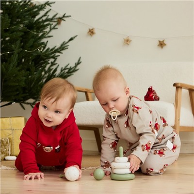 Костюм детский (толстовка и штанишки) «Крошка Я. Новогодние медвежата», рост 74-80 см