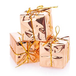 Набор новогодних украшений "Бронзовые узоры" в пакете