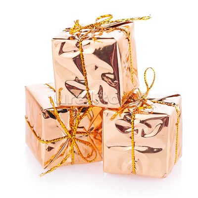 Набор новогодних украшений "Бронзовые узоры" в пакете