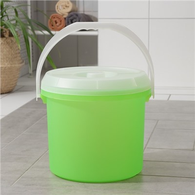 Ведро с крышкой Darel plastic, 15 л, d=30 см, h=28 см, пластик, МИКС