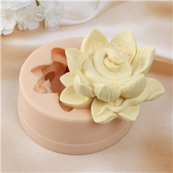 Силиконовый молд для заливки «Змея в лотосе», 11×11×5 см