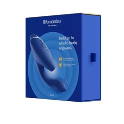 Синий вибратор Womanizer Duo 2 с бесконтактной клиторальной стимуляцией