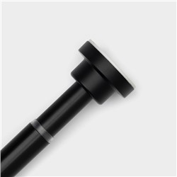 Карниз для ванной SAVANNA, телескопический, 110-200 см, нержавеющая сталь, чёрный