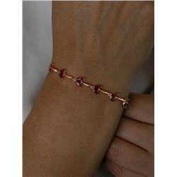 Браслет из золочёного серебра с гранатами 5-235з404