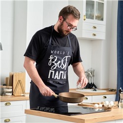 Фартук «Этель» BEST ПАПА 73×71 см, 100% хлопок, саржа 190 г/м²