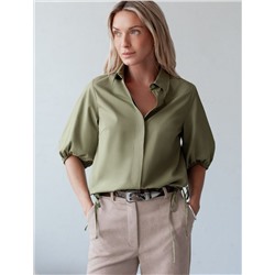 Блузка из легкого хлопкового поплина