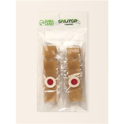 Пластырь для ног, набор - 12 шт., на клеевой основе, бежевый