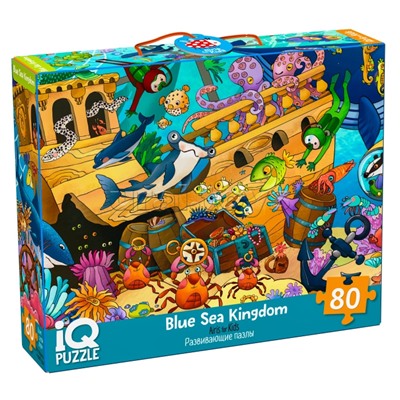 IQ Пазл с развивающей игрой 80 "Царство синего моря" 5+ (new)