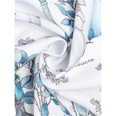 Комплект штор для кухни с подхватами Flower mood, 145×180 см-2 шт., 100% п/э