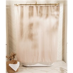 Штора для ванной «Софт Мист», с люверсами, 180×180 см, полиэстер, бежевая