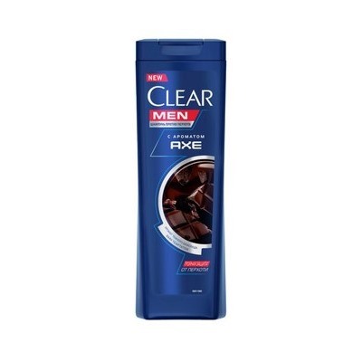 Шампунь для волос Clear Men с ароматом AXE Dark Temptation против перхоти, 380мл