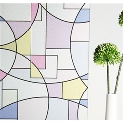 Витражная самоклеющаяся статическая пленка с тиснением P002, 2 м × 0,45 м