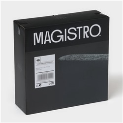 Подставка для ножей с наполнителем Magistro «Нежность», пластик, 21×7.5×22, чёрная