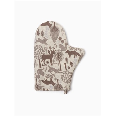 Варежка-прихватка Доляна Forest dwellers 20×27 см, 100% хл, ватин 250 г/м²