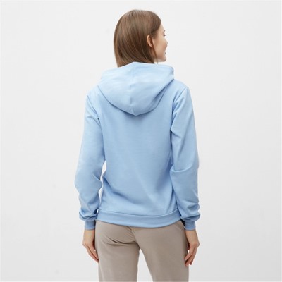 Толстовка женская с начёсом Tusi, голубая, размер 46