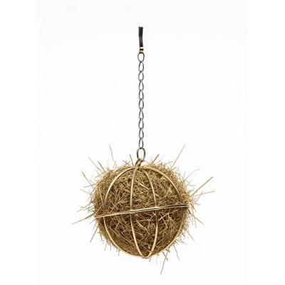 Кормушка для сена металлическая сфера, 8×8×15 см
