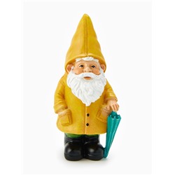 Садовая фигура из полистоуна «Гном в дождевике», 19×7×10 см