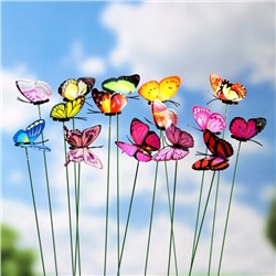 Штекер «Бабочка Атрис», 7×7 см/30 см, набор 15 шт., МИКС, Greengo