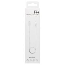 Кабель Lightning - 3.5mm - MH025  100см   (white)