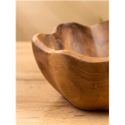 Салатник, 17×17×8 см, тиковое дерево