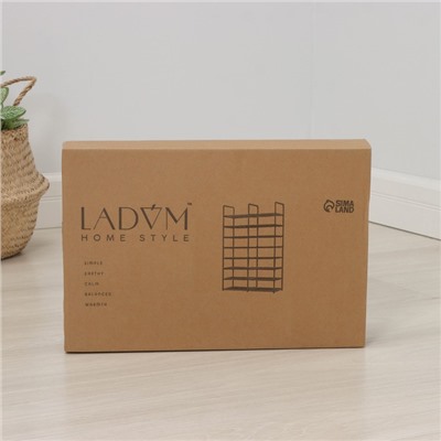 Стеллаж для хранения многофункциональный LaDо́m, 90×30×142 см, чёрный