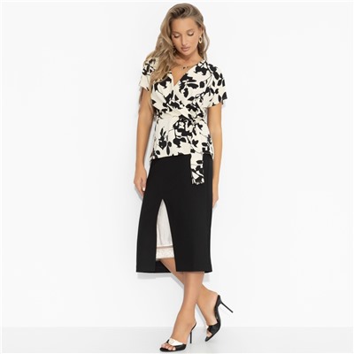 Блуза с декоративной драпировкой, Откройся желаниям (шикарная)