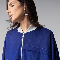 Бомбер из мягкой замши, Стильное вложение (oversize, S-M)