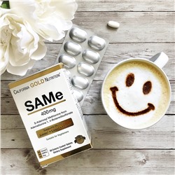 California Gold Nutrition, SAM-e, предпочтительная форма бутандисульфоната, 400 мг, 60 таблеток, покрытых кишечнорастворимой оболочкой