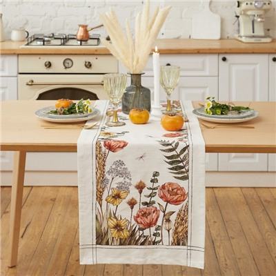 Дорожка на стол Этель Kitchen collection 40×149 см, 100% хлопок, репс 220 г/м²