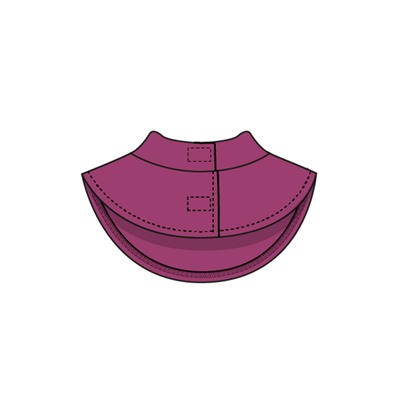 Воротник-манишка трикотажный для девочек