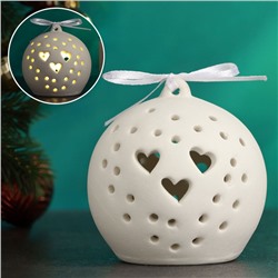 Фигурка светящаяся TAKE IT EASY «Шар с сердечками», 7×7×7.5 см