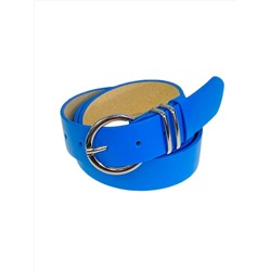 Ремень женский  из искусственной кожи, цвет голубой