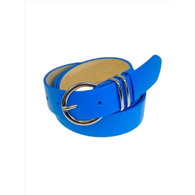 Ремень женский  из искусственной кожи, цвет голубой