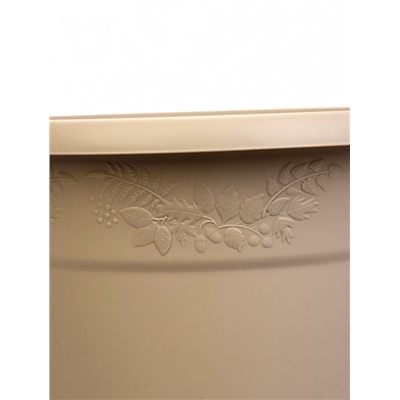 Горшок для цветов с поддоном «Рябина», 22 л, пластиковый, цвет латте