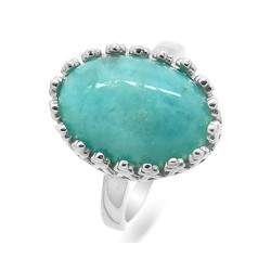 Кольцо из серебра амазонит, СПН4064