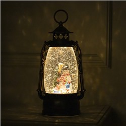 Светодиодная фигура «Фонарь с детьми и снеговиком» 15×30×12.5 см, пластик, батарейки ААх3 (не в комплекте), USB, свечение тёплое белое