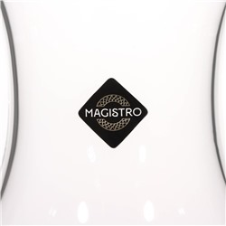 Декантер Magistro «Богема», 1.5 л, 15.5×20.5 см, металлическая крышка с диспенсером, стекло, прозрачный