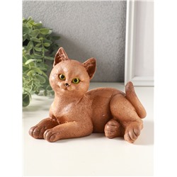 Фигурка гипс «Кошка лежит», 13×17×12 см, рыжий